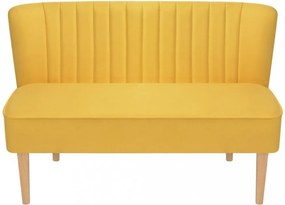 sárga szövetkanapé 117 x 55,5 x 77 cm