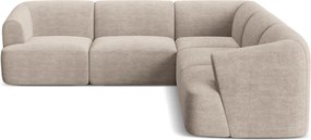 Világosbarna kordbársony sarokkanapé Campi – Cosmopolitan Design