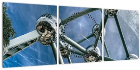 Kép - atomium Brüsszelben (órával) (90x30 cm)