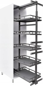 Konyhaszekrény kosár Cargo Maxi 15 Teljes Alj Antracit 197-227cm 6 Polc