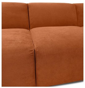 Sting narancssárga kordbársony sarokkanapé, bal oldali - Scandic