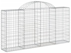 25 db íves horganyzott vas gabion kosár 200x30x100/120 cm