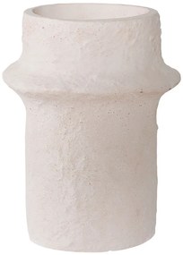 Gyertyatartó, cement, fehér, 2db