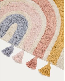 Elefántcsont színű mosható-kézi szövésű pamut gyerek szőnyeg 90x150 cm Tadea – Kave Home