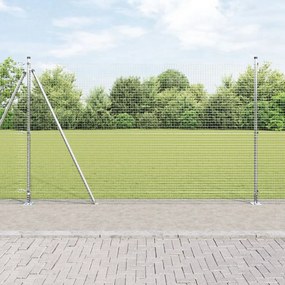 Hegesztett drótháló kerítés 7 flancos oszloppal 1.4x10 m galvanizált acélból