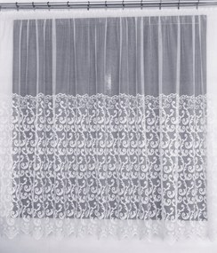 Mg Függöny fényes 630/10 Fehér 300X180cm Kész Szalaggal M