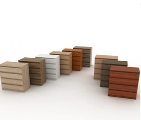 5 fiókos komód, tölgy sonoma, HANY NEW 005