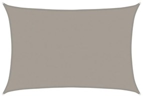 világosszürke négyszögletű HDPE napvitorla 160 g/m² 5x6 m