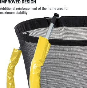 KLARFIT Jumpstarter, trambulin, 2,5 m Ø, háló 120 kg max., 195 cm Ø ugrófelület