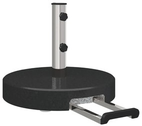 Kerekes Napernyő Állvány Fogantyúval Fekete Gránit 29 kg Kerek