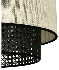 Duolla - Felületre szerelhető csillár RATTAN YUTE 1xE27/15W/230V átm. 45 cm krémes/fekete