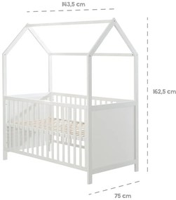 Szürke babaágy 70x140 cm – Roba