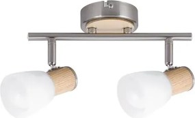 Rabalux beltéri karos spotlámpa e14 2x40w szatin króm/fehér gavin