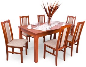 Sophia-Berta étkezőgarnitúra (6 db Sophia szék + 1 db Berta asztal)