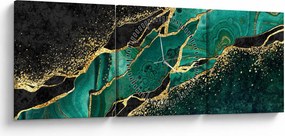 Kép - Kerozin-arany márványozás (órával) (90x30 cm)
