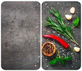 Edzett üveg tűzhely fedőlap szett 2 db-os 52x30 cm Rosemary – Maximex