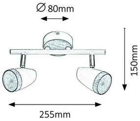 Rabalux 5565 - LED Spotlámpa KAREN 2xLED/4W/230V