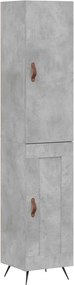 vidaXL betonszürke szerelt fa magasszekrény 34,5x34x180 cm