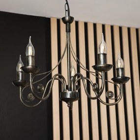 Csillár láncon DONATO 5xE14/40W/230V