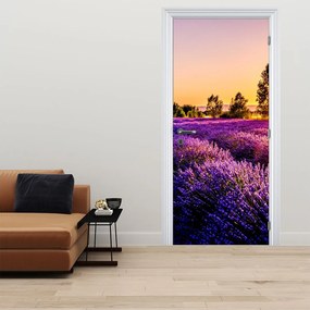Fotótapéta ajtóra - Levendula mező (95x205cm)