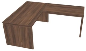 Verno ergonomikus asztal 160 x 200 cm, jobb, dió
