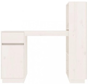 fehér tömör fenyőfa íróasztal 110x53x117 cm