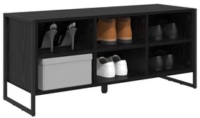 Cipőszekrény tárolóval Fekete tölgy 60 x 35 x 44 cm Faanyag
