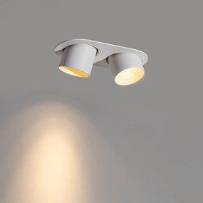 Kerek beépíthető spotlámpa fehér GU10 70 mm dönthető 2-fényes - Installa