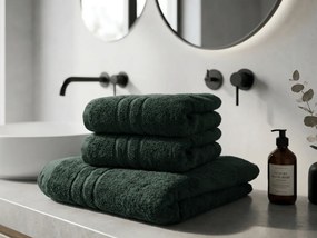 Classic kéztörlő 50 x 100 cm sötétzöld, 100% pamut