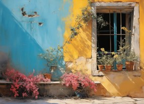 Poszter 55x40cm Napsütötte utca