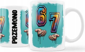 Bögre Six Seven 67 Brainrot Roblox Ajándék Gamer Mém Név