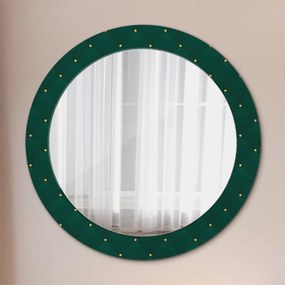 Kerek tükör fali dísz Zöld luxussablon fi 70 cm