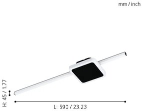 Eglo 99609 - LED Mennyezeti lámpa SARGINTO 1xLED/6,3W/230V + 1xLED/5,4W