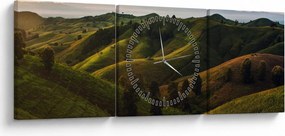 Kép - Kilátás a thai hegyekre (órával) (90x30 cm)