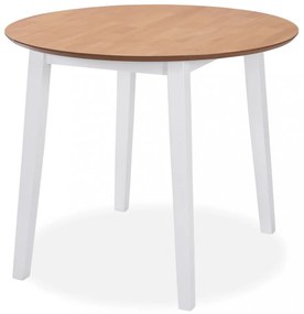 5 részes fehér MDF és gumifa étkezőgarnitúra