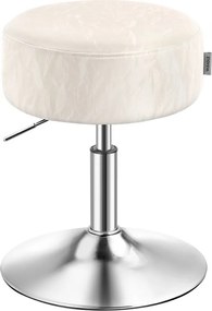 AURA állítható magasságú sminkszék fésülködőasztalhoz, Ø35cm, krémszínű Vasagle