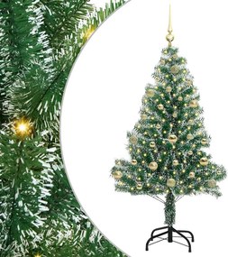 vidaXL Mű karácsonyi fa hóval borítva LED fényekkel 150 LED-del 150 cm