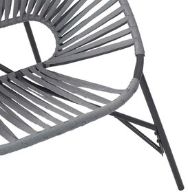 fekete világosszürke polyrattan kerti tojás szék