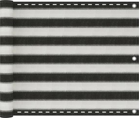 vidaXL antracitszürke-fehér HDPE erkélynapellenző 75 x 300 cm