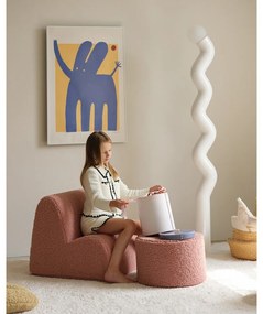 Rózsaszín buklé gyerek puff – Wigiwama