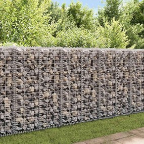 vidaXL horganyzott acél gabion fal fedéllel 20 x 20 x 100 cm