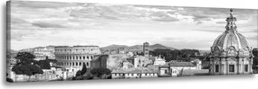 Vászonkép Építészet Róma fekete-fehér 150X50 cm