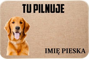 Lenvászon Lábtörlő Bemeneti Vigyázó Golden Retriever Név
