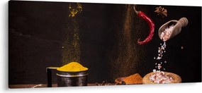Kép - Fűszerek mozgásban (120x50 cm)
