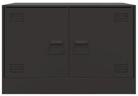 2 db fekete acél TV-szekrény 67 x 39 x 44 cm