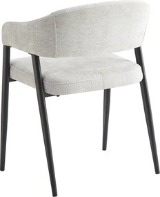 Dizájner étkezőszék, világosszürke/fekete, NIZAR TYP 2