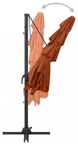 4 szintes terrakotta napernyő alumíniumrúddal 250 x 250 cm