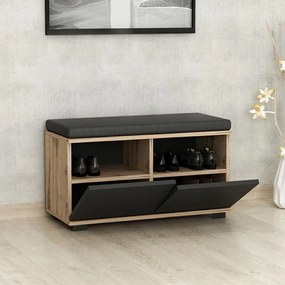 Cipőtároló Drago - Walnut, Black