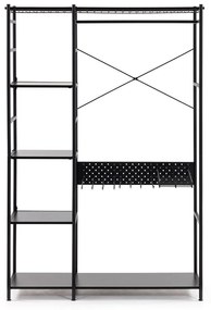 Storn fekete fém ruhásszekrény, 120x182 cm - Kave Home