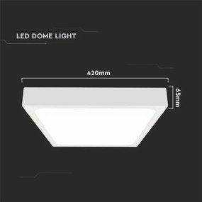 LED Fürdőszobai mennyezeti lámpa LED/30W/230V 6500K IP44 42x42 cm fehér